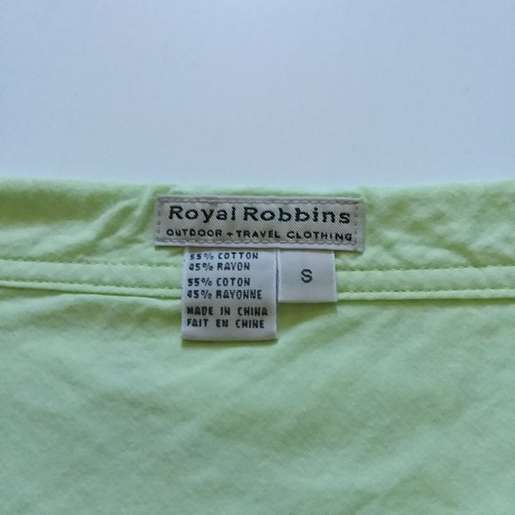 Royal Robbins Handkerchief Hem A-Line Cotton Skirt With Tie Waist Green Size S - Picture 7 of 10